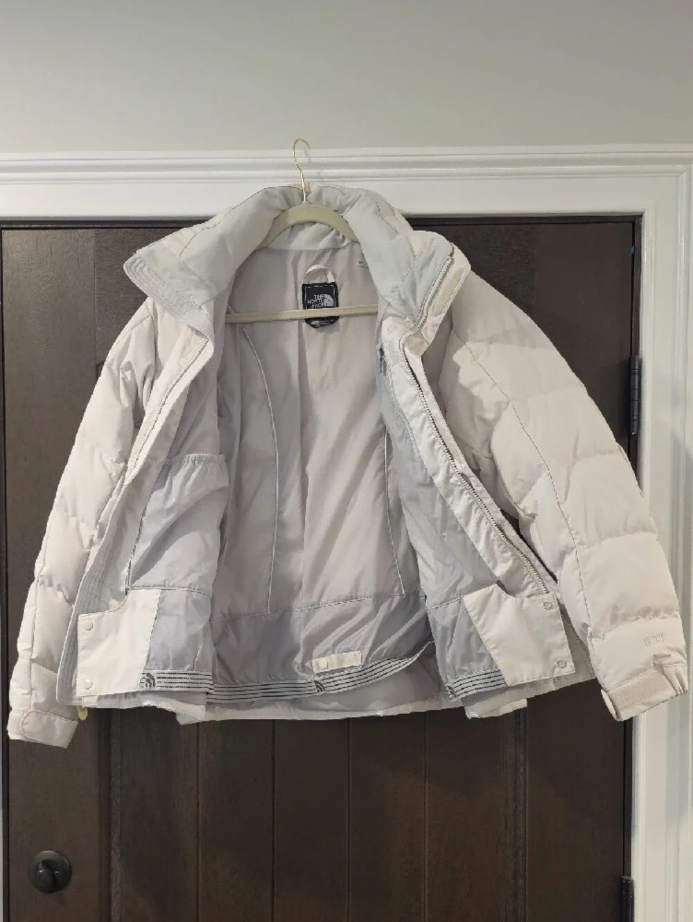The North Face Women's Light Beige Quilted Puffer Jacket
